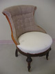Side chair showing traditional back stitching in coir fiber